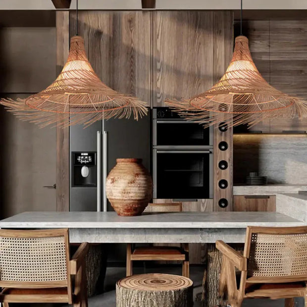 Rattanhängeleuchte Esszimmer Rattan Deko