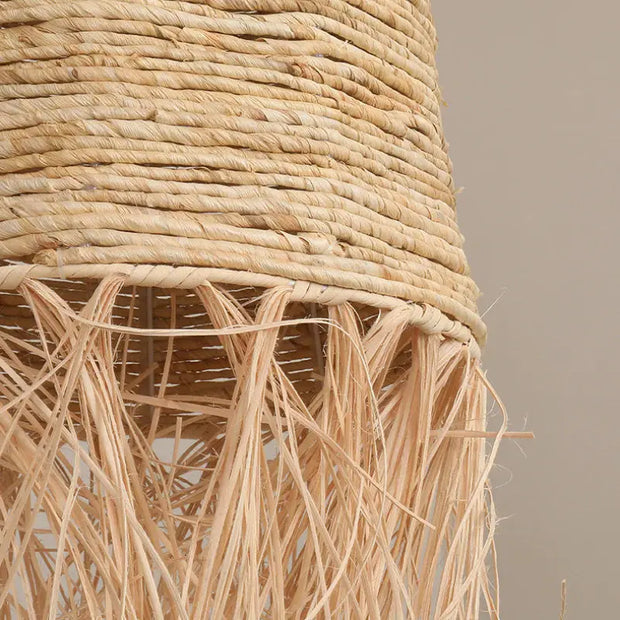 Fransiger Rattan-Hängeleuchte Bohème | LIVIA - Rattan Deko