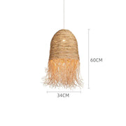 Fransiger Rattan-Hängeleuchte Bohème | LIVIA - Rattan Deko