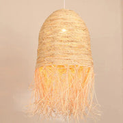 Fransiger Rattan-Hängeleuchte Bohème | LIVIA - Rattan Deko