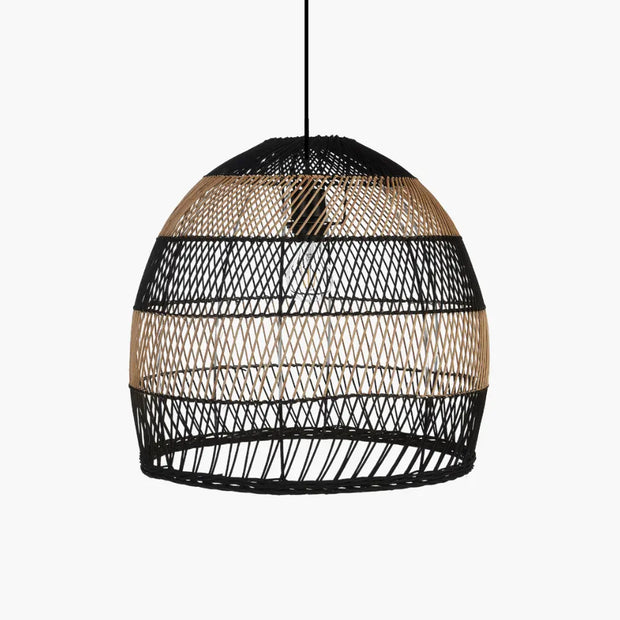 Zweifarbige Rattan-Hängeleuchte | BUMI - Rattan Deko