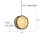 Design Hängelampe mit Flechtmuster Rattan Deko
