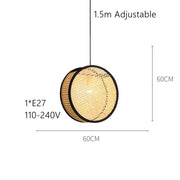 Design Hängelampe mit Flechtmuster Rattan Deko