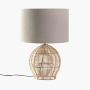 Rattan Tischlampe im skandinavischen Design - Rattan Deko