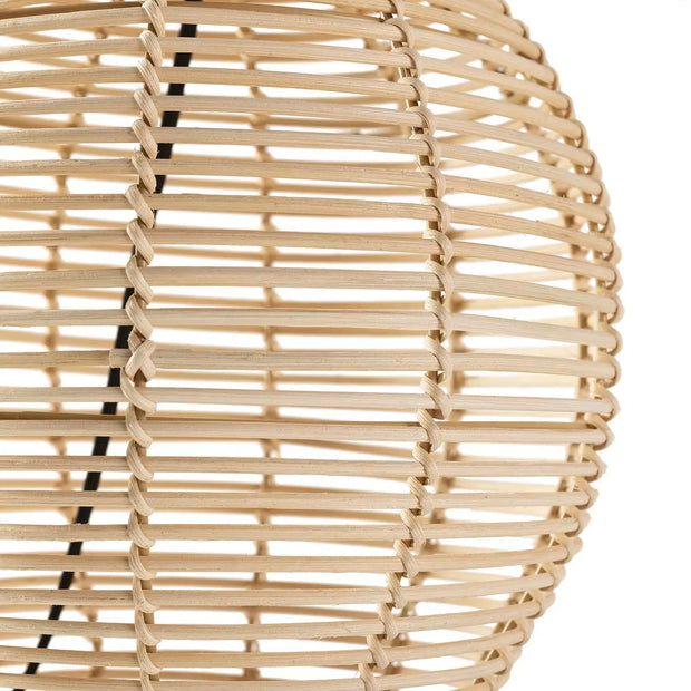 Rattan Tischlampe im skandinavischen Design - Rattan Deko
