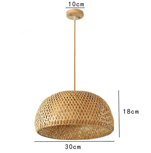 Bambus-Hängeleuchte Wohnzimmer Rattan Deko