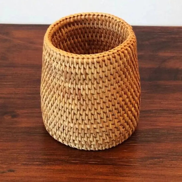 Rattan Aufbewahrungstopf - Rattan Deko