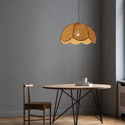 Rattan-Blumen-Hängeleuchte Rattan Deko