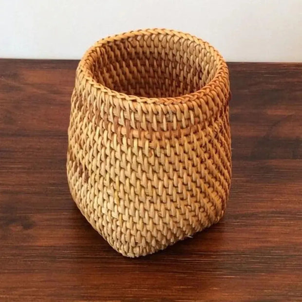 Rattan Aufbewahrungstopf - Rattan Deko