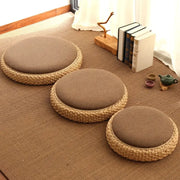 Rattan- & Stoffpouf Rattan Deko