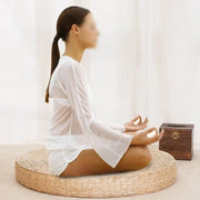 Meditationspouf aus Rattan Rattan Deko