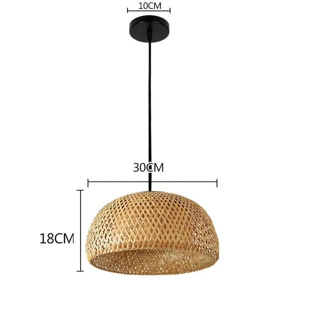 Bambus-Hängeleuchte Wohnzimmer Rattan Deko