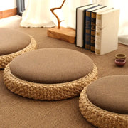 Rattan- & Stoffpouf Rattan Deko