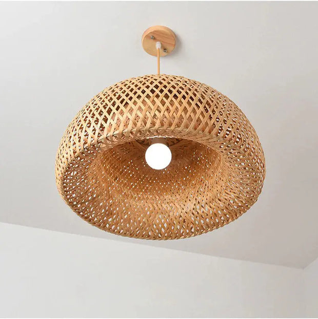 Bambus-Hängeleuchte Wohnzimmer Rattan Deko