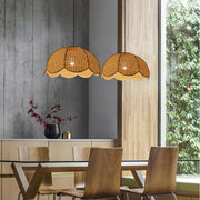 Rattan-Blumen-Hängeleuchte Rattan Deko