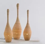 Rattan Stehlampe Tropfenform für stilvolle Beleuchtung - Rattan Deko