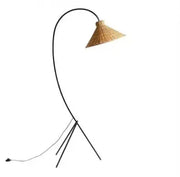 Rattan Stehlampe mit Schirm - Rattan Deko