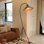 Rattan Stehlampe mit Schirm - Rattan Deko