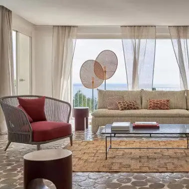 Asiatischer Rattan Stehlampe im natürlichen Stil - Rattan Deko