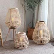 Rattan Kerzenhalter | ÉLARA - Rattan Deko