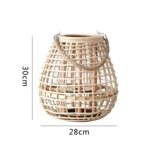 Rattan Kerzenhalter | ÉLARA - Rattan Deko