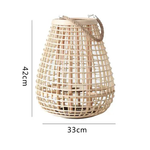 Rattan Kerzenhalter | ÉLARA - Rattan Deko
