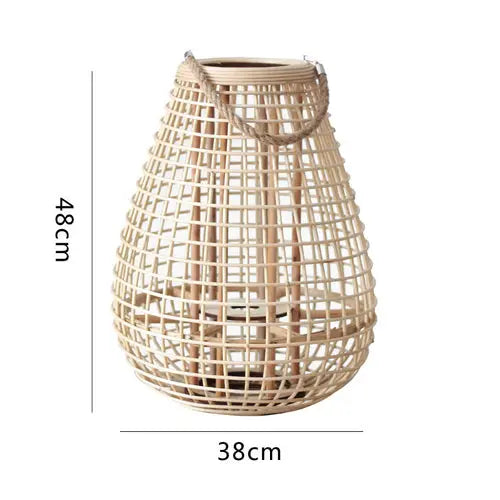 Rattan Kerzenhalter | ÉLARA - Rattan Deko