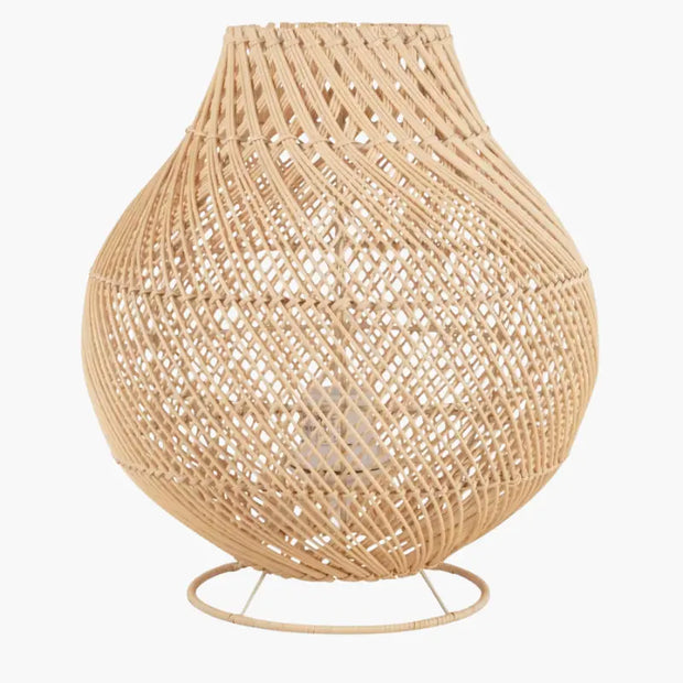 Bohème Rotin Lampe für stilvolle Wohnräume - Rattan Deko