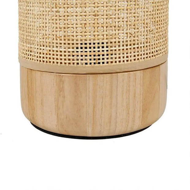 Holz-Rattan Lampe im skandinavischen Stil - Rattan Deko