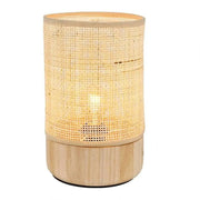 Holz-Rattan Lampe im skandinavischen Stil - Rattan Deko
