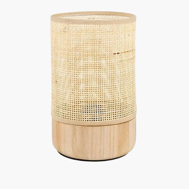 Holz-Rattan Lampe im skandinavischen Stil Rattan Deko