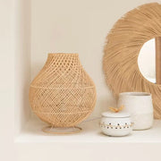 Bohème Rotin Lampe für stilvolle Wohnräume - Rattan Deko