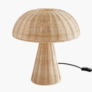 Champignon Lampe aus Rattan für stilvolle Beleuchtung Rattan Deko
