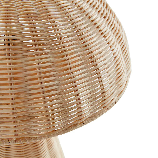 Champignon Lampe aus Rattan für stilvolle Beleuchtung Rattan Deko