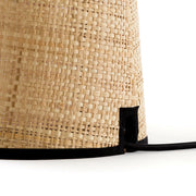 Raffia Tischlampe im natürlichen Design - Rattan Deko