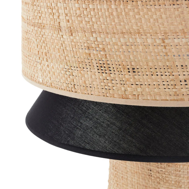 Rattan Tischlampe Schwarz für stilvolle Akzente - Rattan Deko