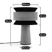Rattan Tischlampe Schwarz für stilvolle Akzente - Rattan Deko