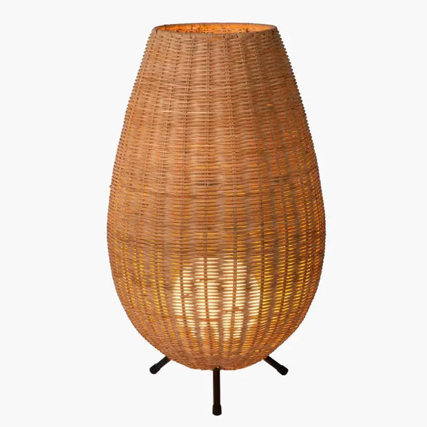 Cosy Tischlampe aus Rattan für ein warmes Ambiente - Rattan Deko