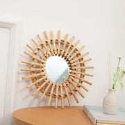 Moderner Rattan Spiegel für stilvolle Wohnräume Rattan Deko