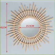 Rotin Spiegel für den Außenbereich Rattan Deko