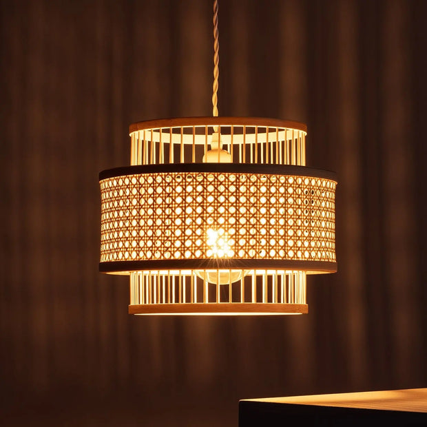 Hängelampe Rattan Design | LUMINATURE - Rattan Deko