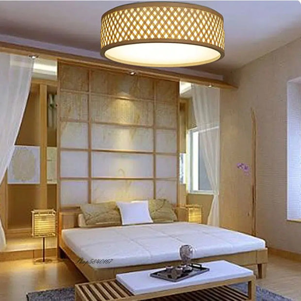 LED Deckenleuchte Rattan | LYSIA - Rattan Deko