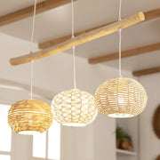Hängelampe aus Rattan und Treibholz Rattan Deko