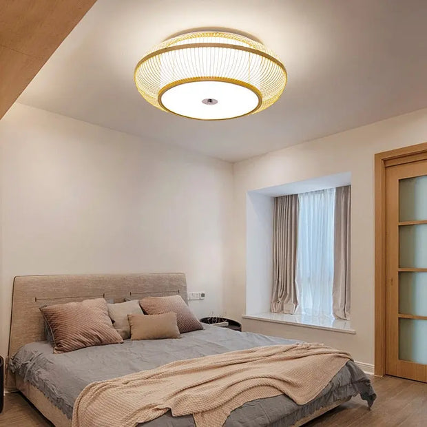 Rattan-Deckenleuchte Schlafzimmer | NEIL - Rattan Deko