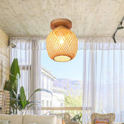 Kleiner Deckenleuchte Rattan Rattan Deko