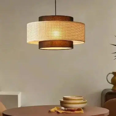 Minimalistisches Rattan-Pendelleuchte - Rattan Deko