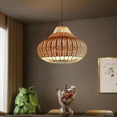 Chinesischer Loft-Stil Rattan-Hängeleuchte Rattan Deko