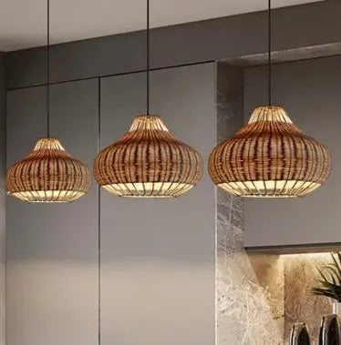 Chinesischer Loft-Stil Rattan-Hängeleuchte Rattan Deko