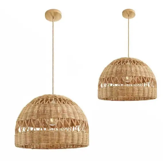 Rattanhängeleuchte pur - Rattan Deko