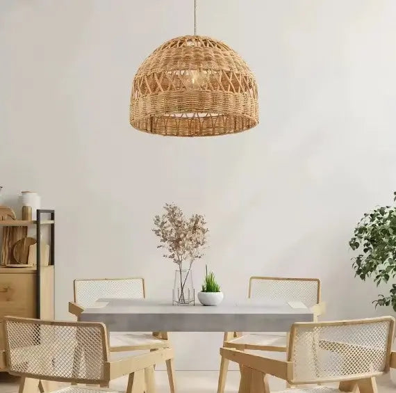 Rattanhängeleuchte pur - Rattan Deko